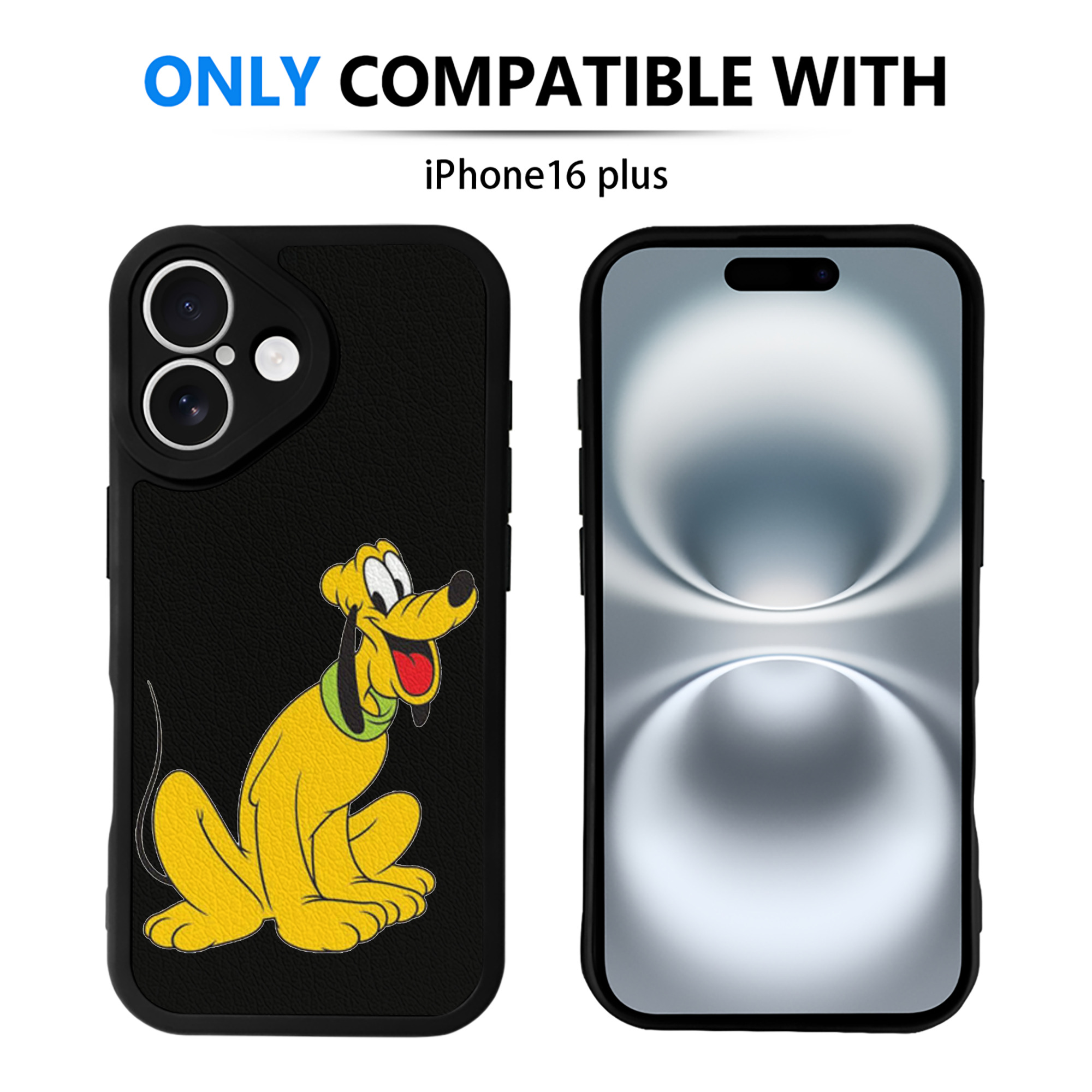 （画像用） ミッキーマウス Mickey Mouse 【iPhone 16シリーズ対応】シリコンスマホケース（レザー調） 材質：シリコン